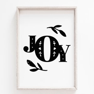Decoraciones de Navidad, JOY Impresión de Navidad, Decoración de vacaciones, Cita de Navidad, Joy tipografía cartel, casa de vacaciones digital descargar