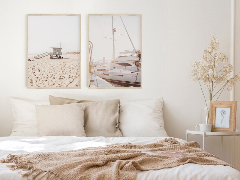 Coastal Set Boho Beach Set of 6 Prints Beach Wall Art Set Etsy