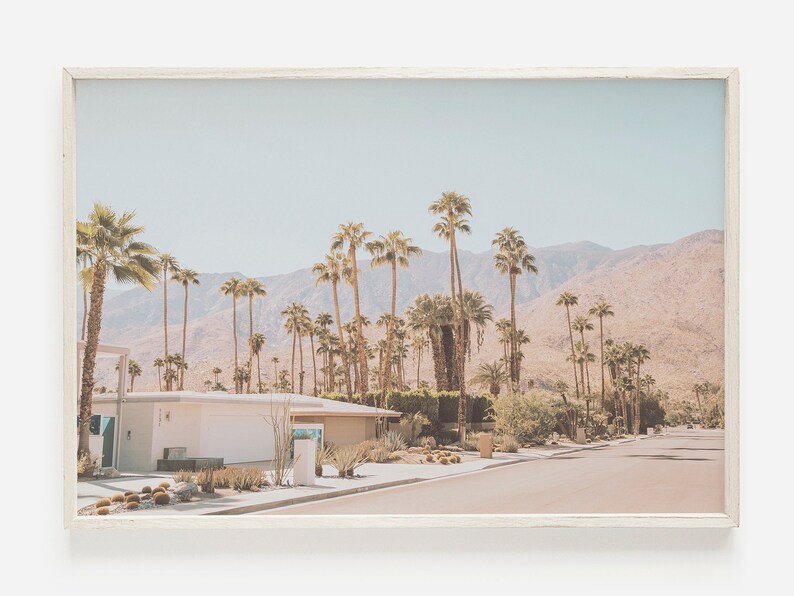 Palm Springs Digital Download Palm Tree Print Boho Wall Art Etsy Canada