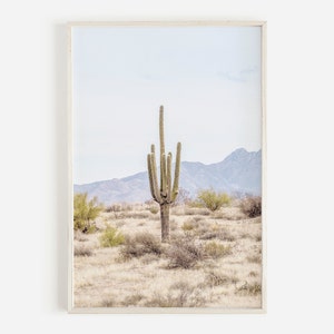 Sonoran Desert Wall Art, Southwest Decor, Desert Printable, Saguaro Cactus Wall Art, Arizona Desert Print, Modern Cactus Print