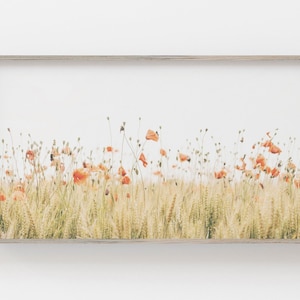 Samsung Frame TV Art | Farmhouse Art Print | Poppy Samsung Frame | Botanical Art Frame Tv | Samsung Download | Farmhouse Decor | Poppy Art