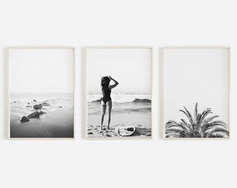 Set of 3 Beach Prints, Beach Print, Coastal Decor, Triptych Wall Art, Gallery Wall Set, Ocean Print,3 Piece Wall Art,Coastal Wall Art Set