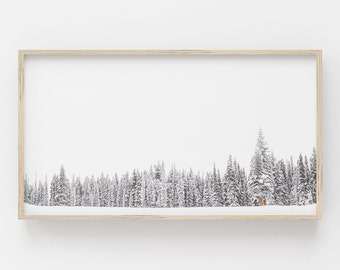 Samsung Rahmen TV-Kunst | Winter Wunderland | Urlaub Kunst für Rahmen TV | Schnee bedeckt Bäume | Urlaub TV Download | Weihnachten Rahmen TV-Kunst