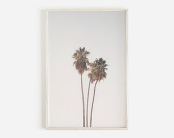 Palm Tree Print, Pastel Beach, Tropical Beach Wall Art, Palm Tree Printable, Palm Tree Poster, Pastel Beach Prints, Tropical Beach Poster