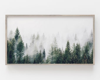 Samsung Frame TV Art | Nature Art Frame Tv | Pine Trees Art for Frame TV | Digital Art Frame Tv | Samsung Art Frame | Evergreen Trees Art