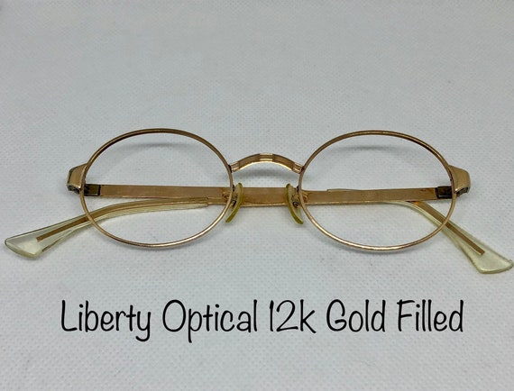 Vintage Liberty Optical Unisex 12k Gold Glasses
