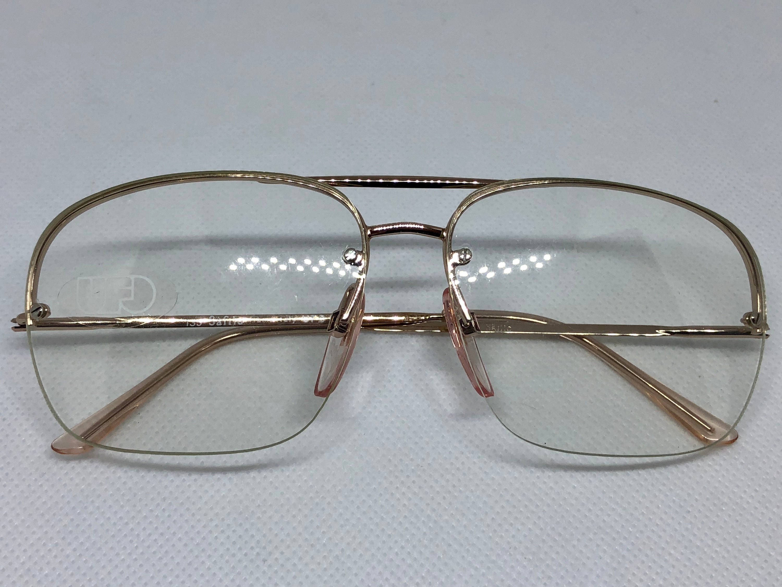 Lunettes Vintage Safilo 1410 - Monture Or Cuivre Ovale - Métal - Neuf Sans étiquette - Fabriqué En Allemagne