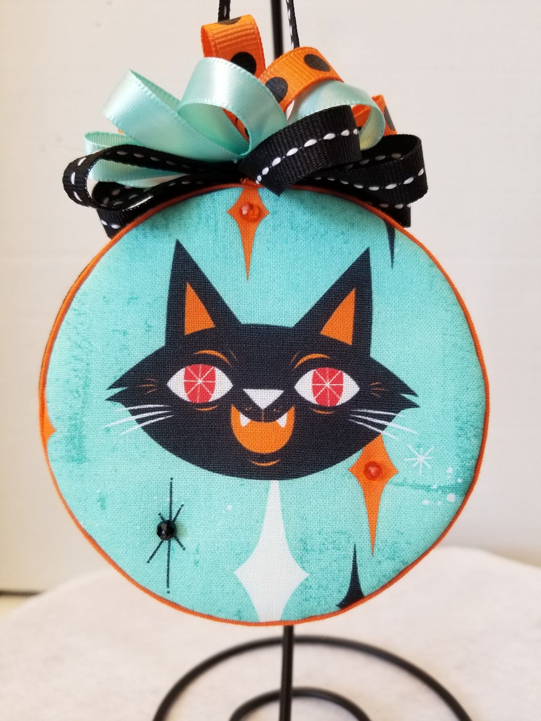 Halloween Ornament Quilted Halloween Ornament Black Cat Etsy