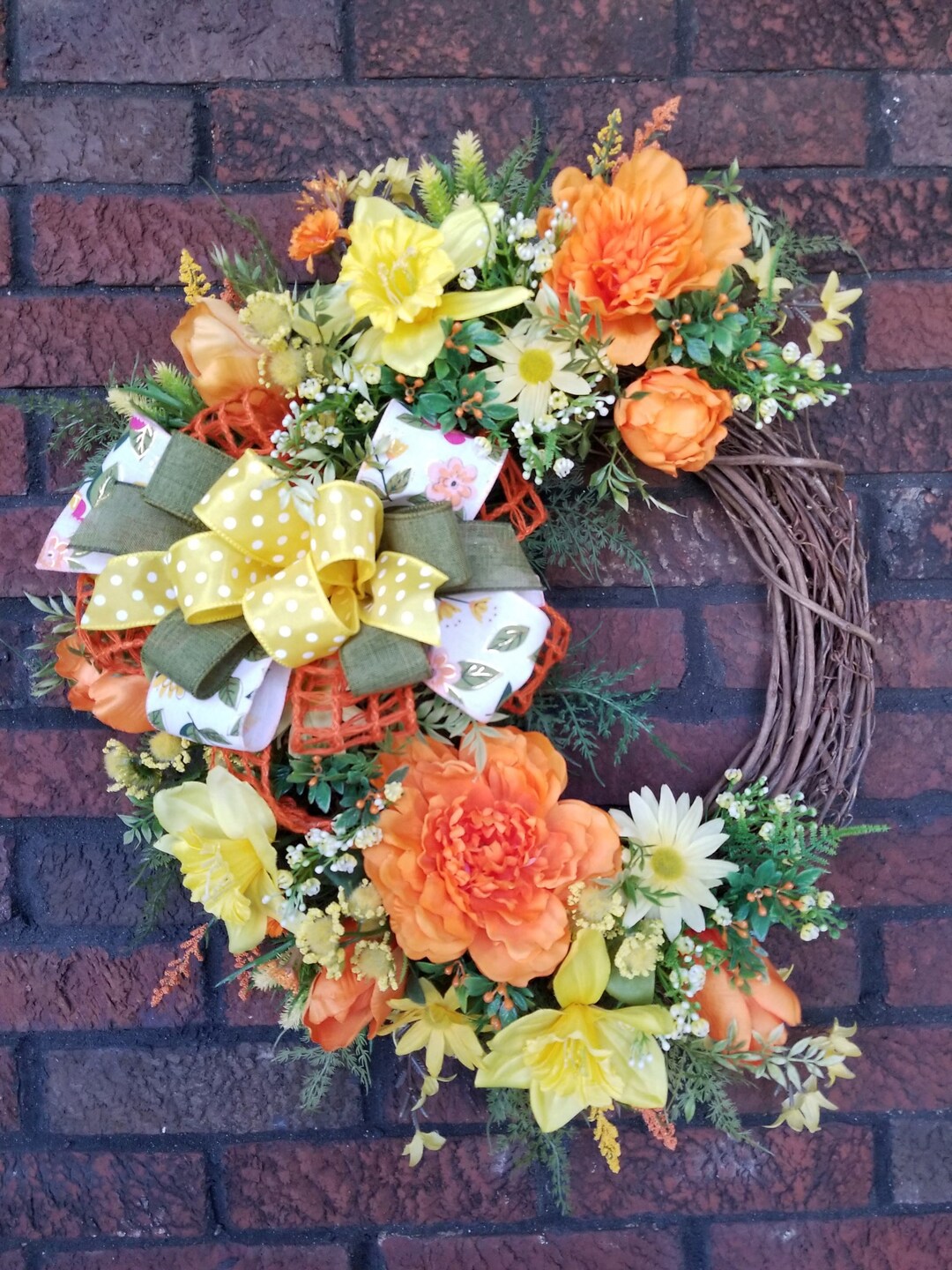 Spring Wreath, Spring Wreath for Door, Spring Door Wreath, Spring Door