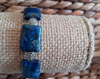 Pulsera Azul y Plata