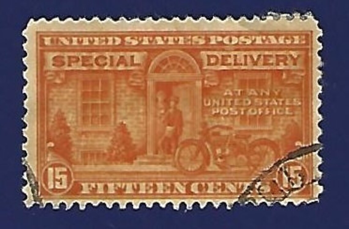 1925 15c Special Delivery VFThe stamp is noticeably off Etsy