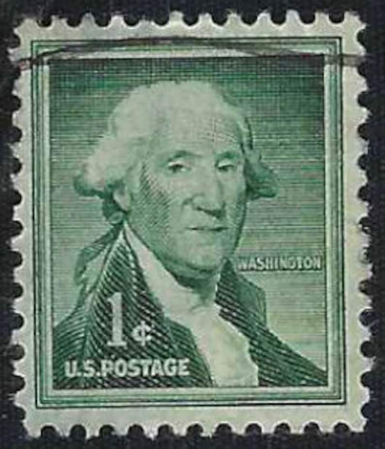 RARE / vintage Washington 1 Cent Stamp US Postage Very Etsy