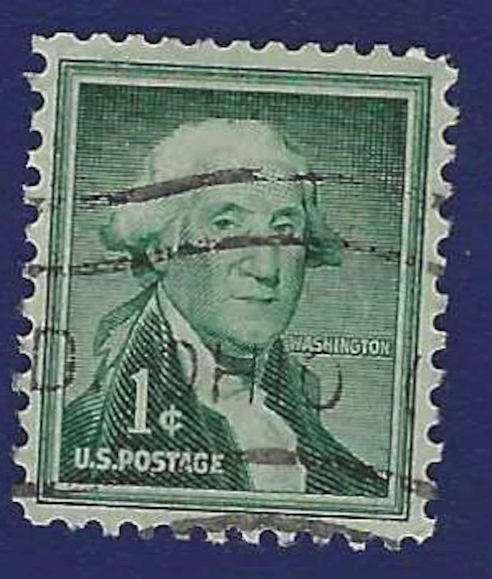Washington 1 Cent Stamp US Postage Perf.11 Very Etsy