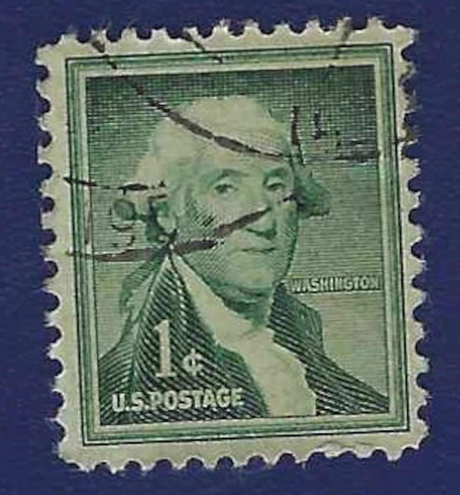 Washington 1 Cent Stamp US Postage Perf.11 Very Etsy