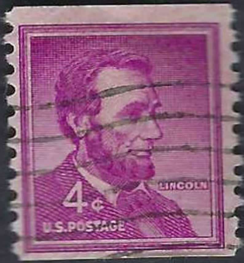 RARE US Abraham Lincoln 4 Cent Stamp 1965 Two Etsy