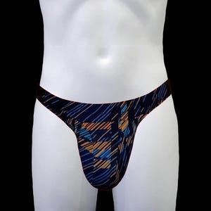 TH164 Intimo da uomo, perizoma a righe Monster Pouch