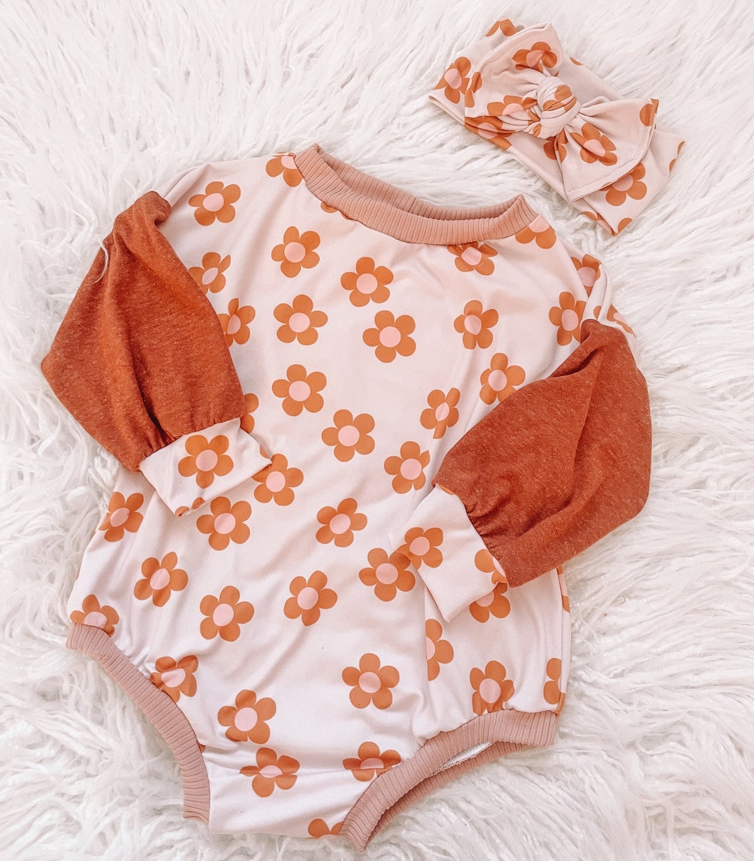 Baby Pocket Quilted Polo Flower Romper
