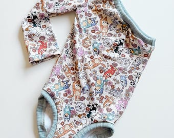 Daisy Heeler Long Sleeve One Shoulder Leo, Leotard, One Shoulder, Magical, Magic, For Dance, Gymnastics, For Toddler, For Baby, Daisy,