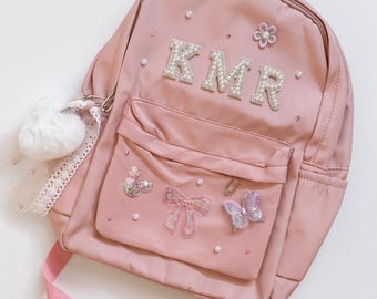 Custom Pink Backpack, Back to School, Pink, Standard Size