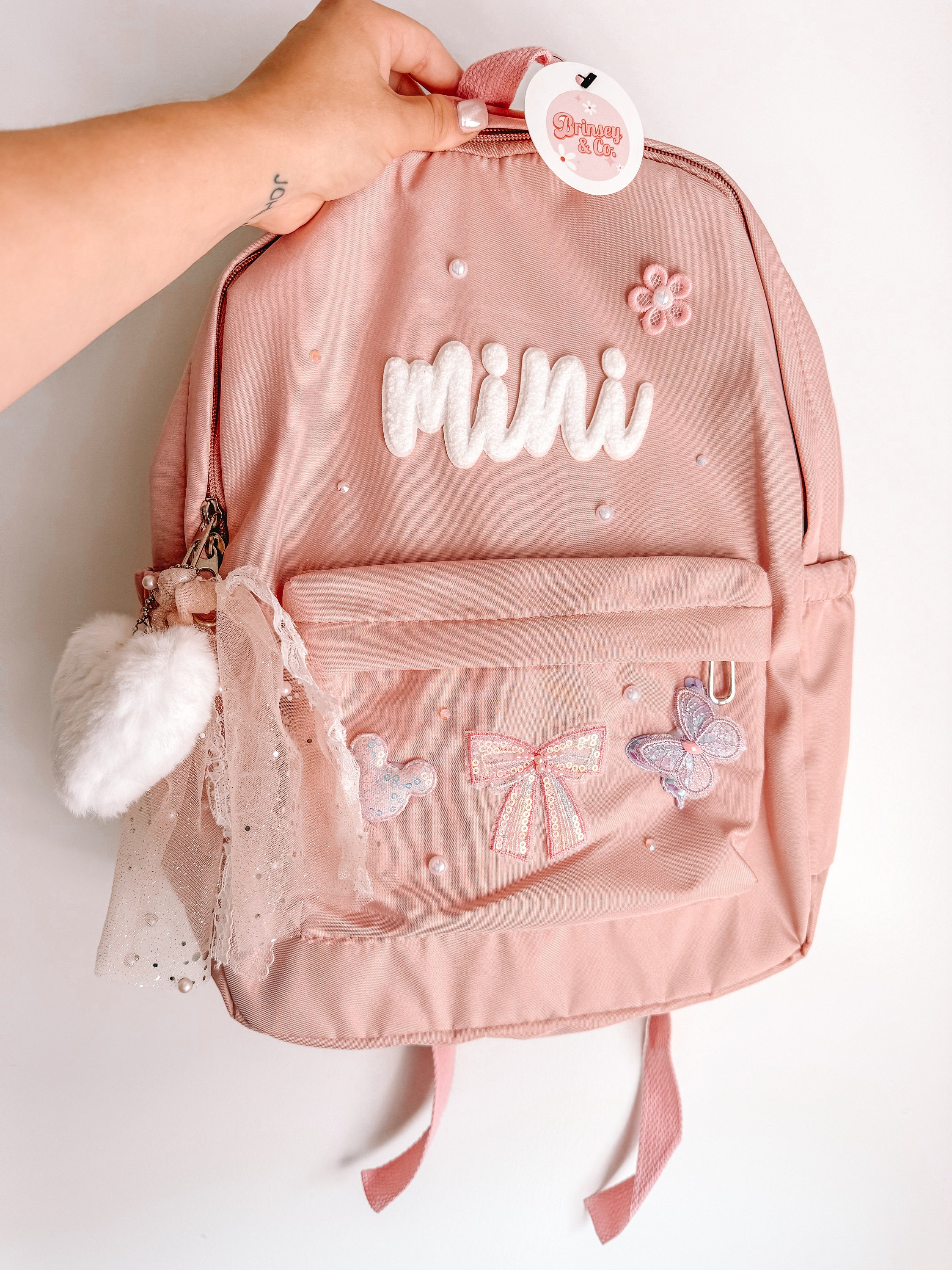 Cute pink mini backpack top