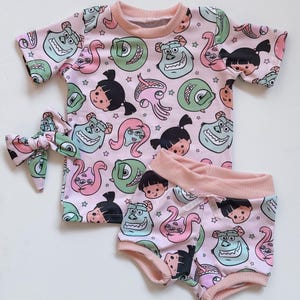 Conjunto de salón Monster Friends, conjunto de salón, Bummies, mágico, para niñas, mágico, hecho a mano, para niños pequeños, para bebés, conjunto a juego, monstruo