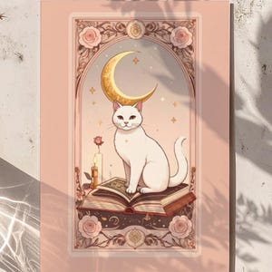 Biglietto d'auguri per la festa della mamma stampabile - Carta dei Tarocchi, modello Canva modificabile, biglietto digitale scaricabile immediatamente