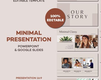 Minimalist Brand Presentation Template | Neutral Boho PowerPoint & Google Slides