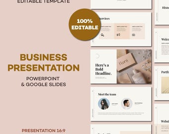 Flora – Minimal Boho PowerPoint & Google Slides Brand Presentation Template