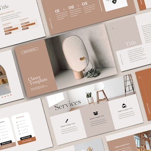 Minimalist Terracotta PowerPoint Template – 16 Slides | Boho Business Presentation, Google Slides Compatible, Brand Guidelines