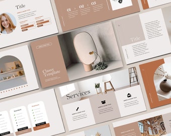 Minimalist Terracotta PowerPoint Template – 16 Slides | Boho Business Presentation, Google Slides Compatible, Brand Guidelines