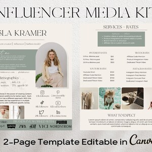 2 Seiten Influencer Media Kit Template