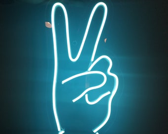 Neon Peace Sign Etsy Blue aesthetic neon wallpapers top free blue aesthetic neon backgrounds wallpaperaccess. neon peace sign etsy