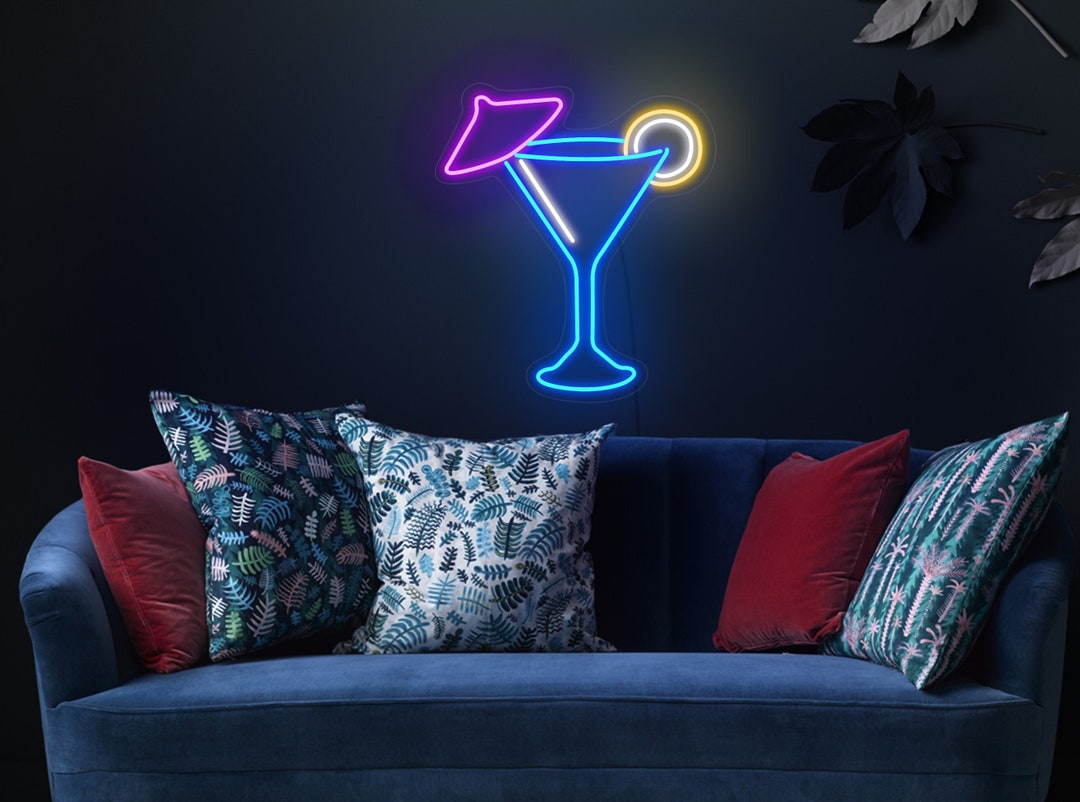 Martini Neon Sign, Martini Led Sign, Martini Light Sign, Martini Sign