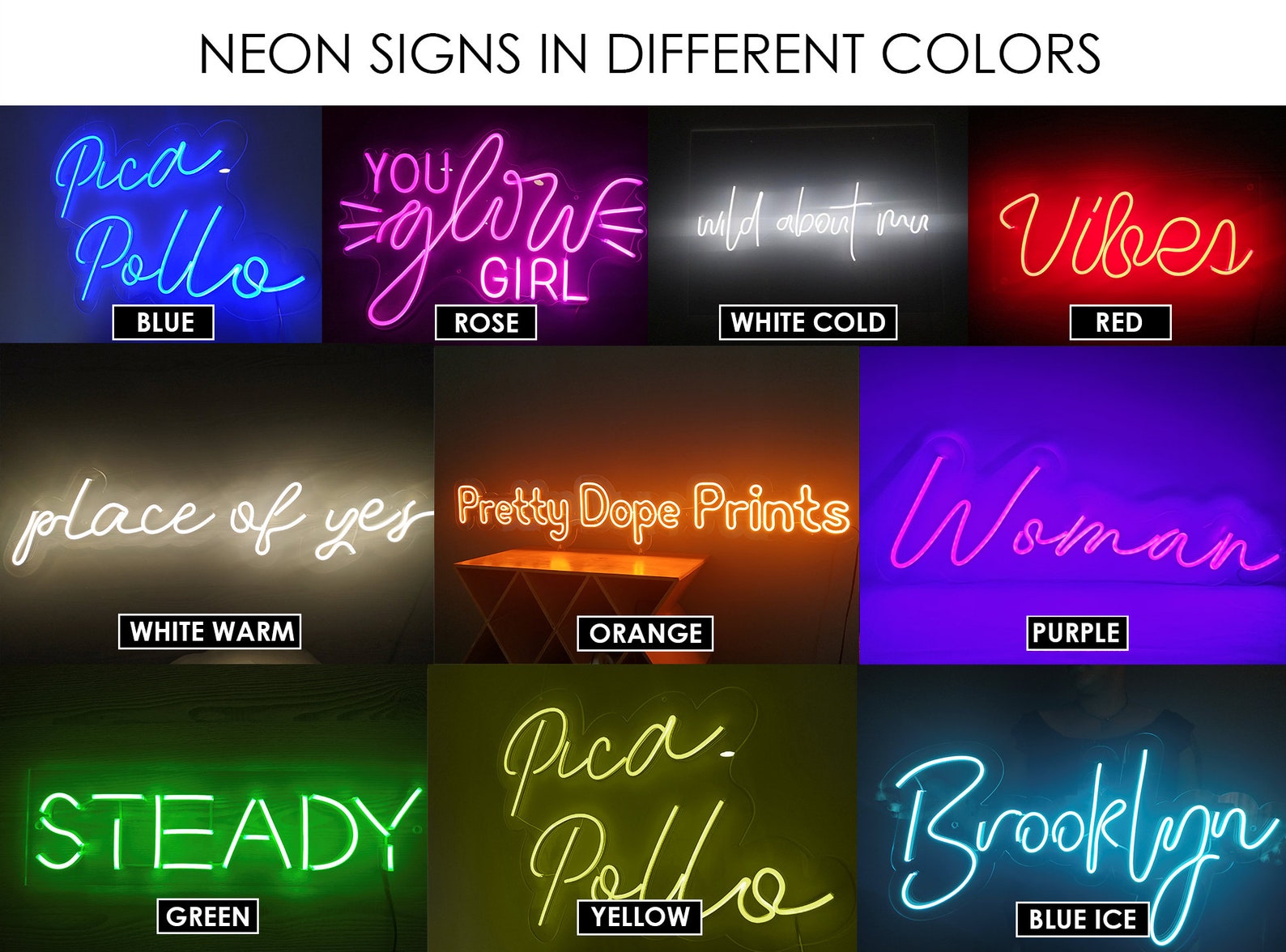 Custom Neon Sign Light Personalized Neon Sign Neon Light Etsy