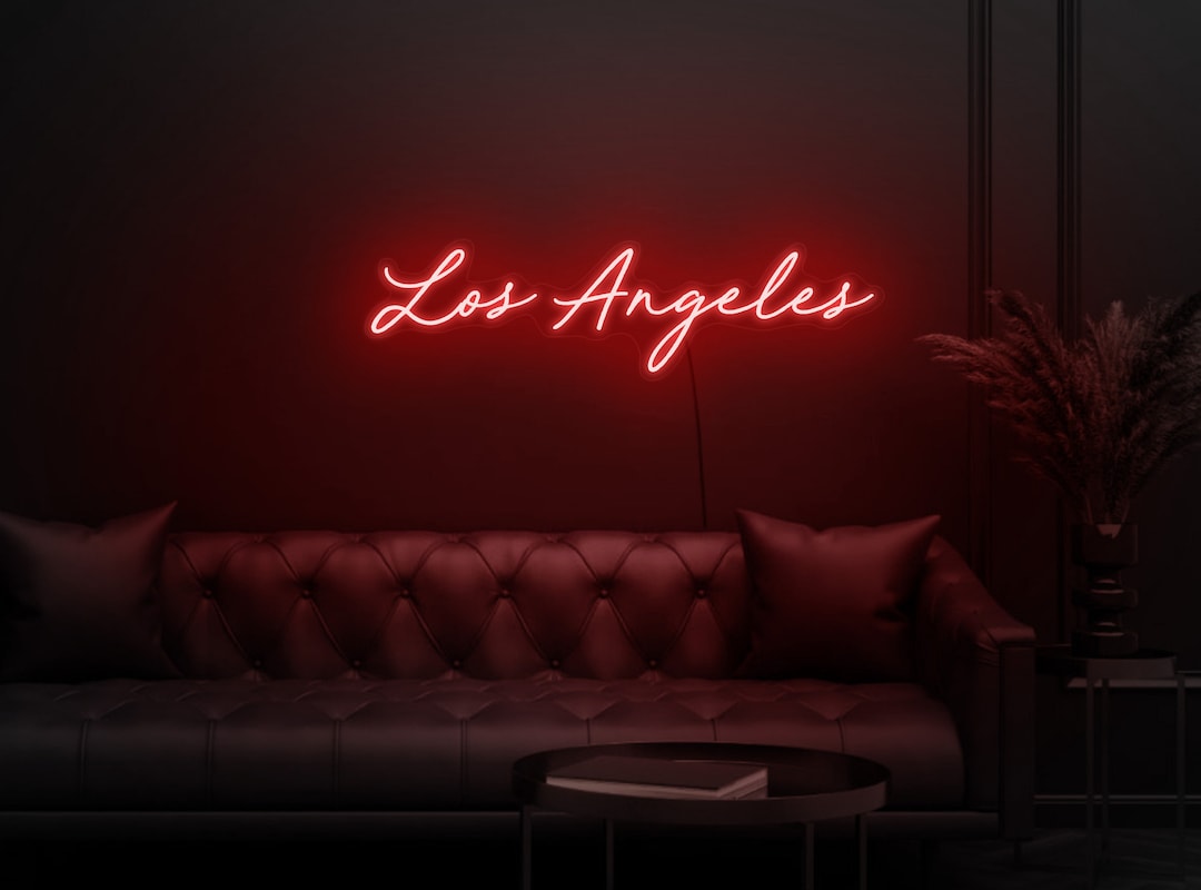 Los Angeles Neon Sign Los Angeles Led Sign Los Angeles Light Etsy