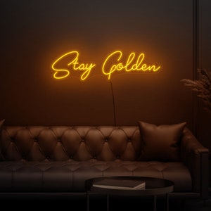 Stay golden neon sign, Stay golden neon light, Stay golden led sign, Quote neon sign,Quote led sign,Modern neon sign,Neon sign bedroom decor