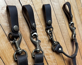 Leather Suspenders with Belt Loop Attachments - Wedding Suspenders - Work Suspenders - Durable Belt - Tactical Suspenders - Men Suspenders