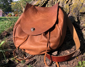 Leather Backpack Women / Hiking Backpack / Handmade Purse / Shoulder Bag / Travel Knapsack / Children Lunch Bag / Backpacks / Travel Bag