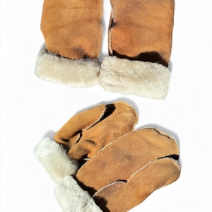 Handgefertigte Schaffell Handschuhe: Warme Wolle Winter Handschuhe