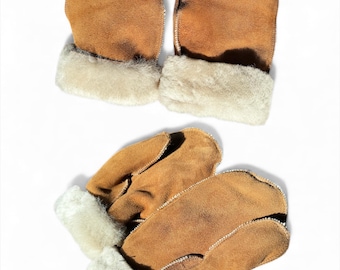 Handmade Sheepskin Mittens: Warm Wool Winter Gloves