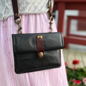 Handmade Leather Faraday Bag with Adjustable Strap: Anti-Hacking EMP Shield