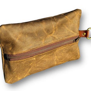 Kulturtasche aus gewachstem Canvas, Kulturbeutel für Herren, Kulturbeutel aus Baumwolle, handgefertigte Kulturtasche, Kulturbeutel für Männer