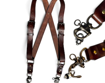 Handmade Leather Dual Camera Harness: Adjustable Two-Camera Strap, Antique Brass Hardware