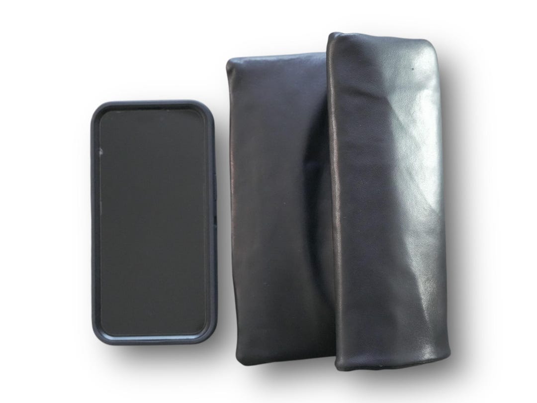 Schwarze Lammfell-EMF Abschirm-Handytasche: Faraday-Stoff in