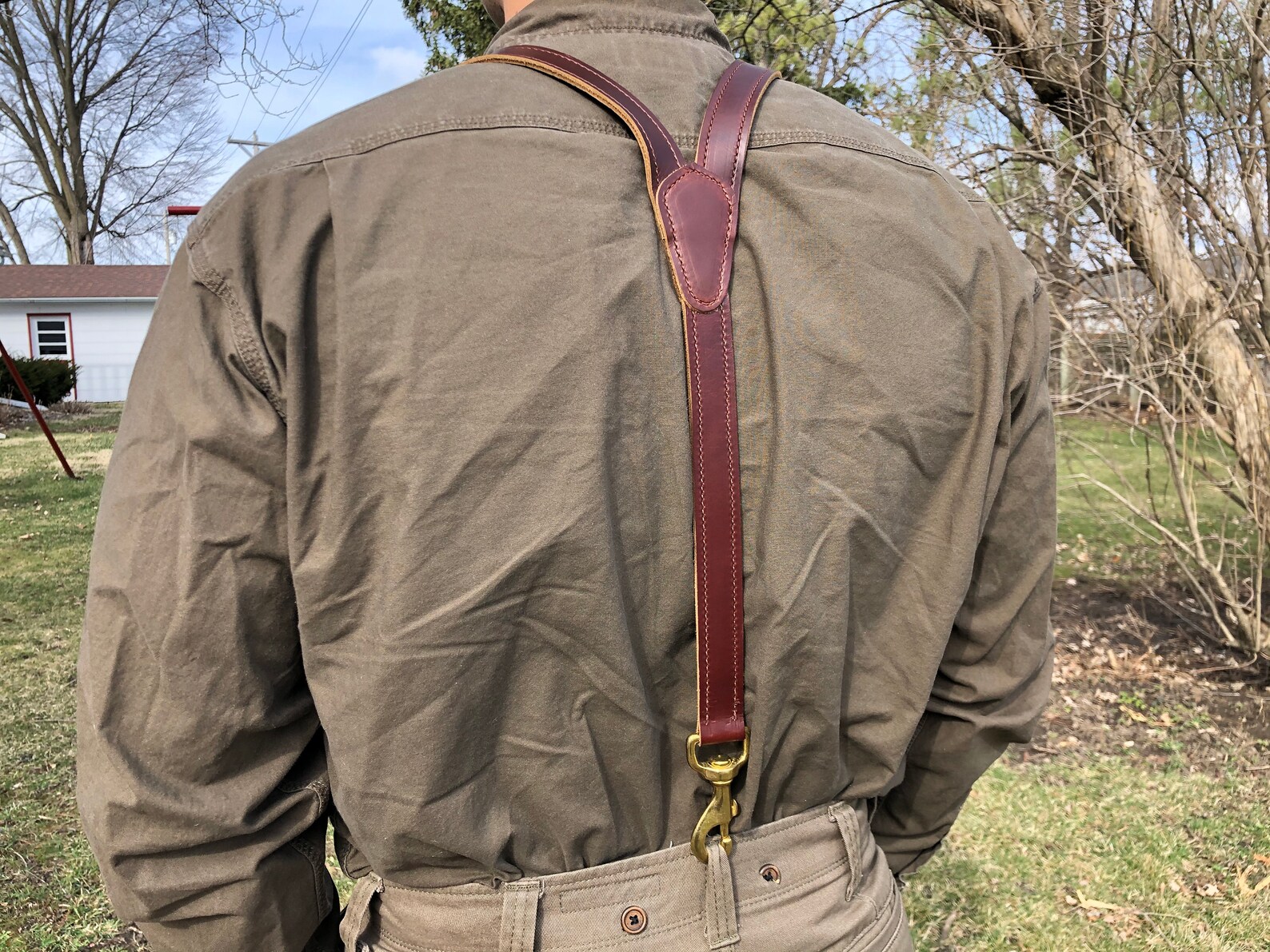 Men's Leather Work Suspenders / HEAVY DUTY Suspenders / Etsy