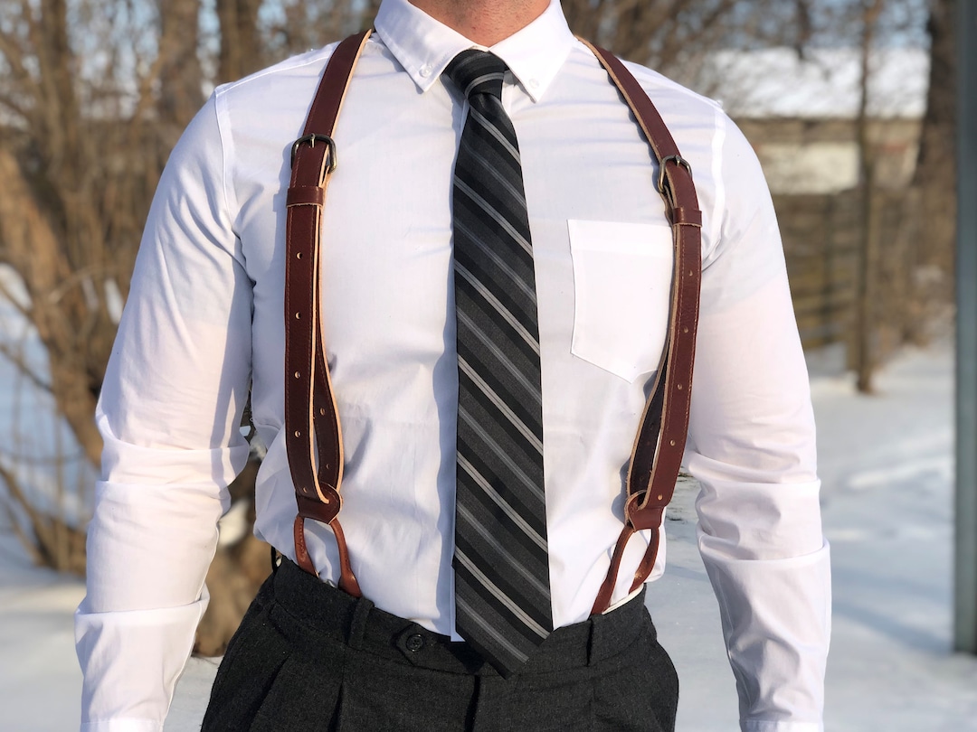 Bretelles en cuir ajustables | Homme | Idée cadeau originale
