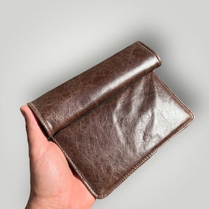 Handmade Brown Leather Faraday Bag: 5G/RFID/EMF Blocker