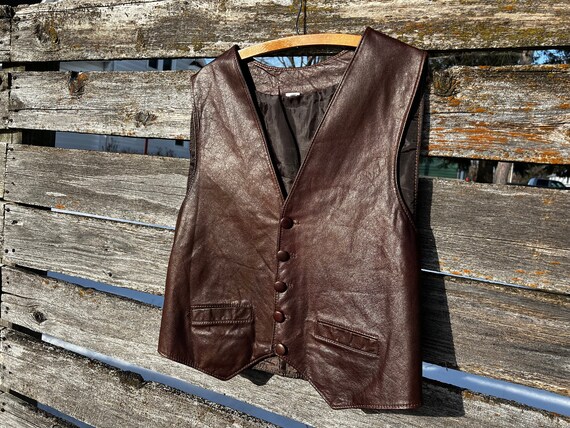 vintage brown vest