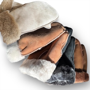 Handgefertigte Schaffell Handschuhe - Weiche Wolle, Winter Handschuhe Geschenk