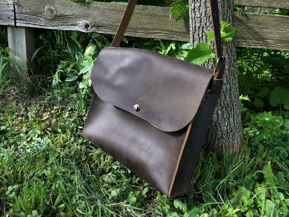 Dark Brown Haversack - Survival Backpack - Preppy Bag - Etsy Finland